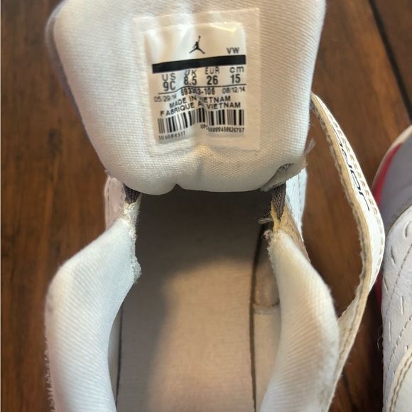 Nike Air Jordan Velocity GRAY WHITE RED Toddler Sz 9 sneaker shoes basketball - Picture 11 of 11